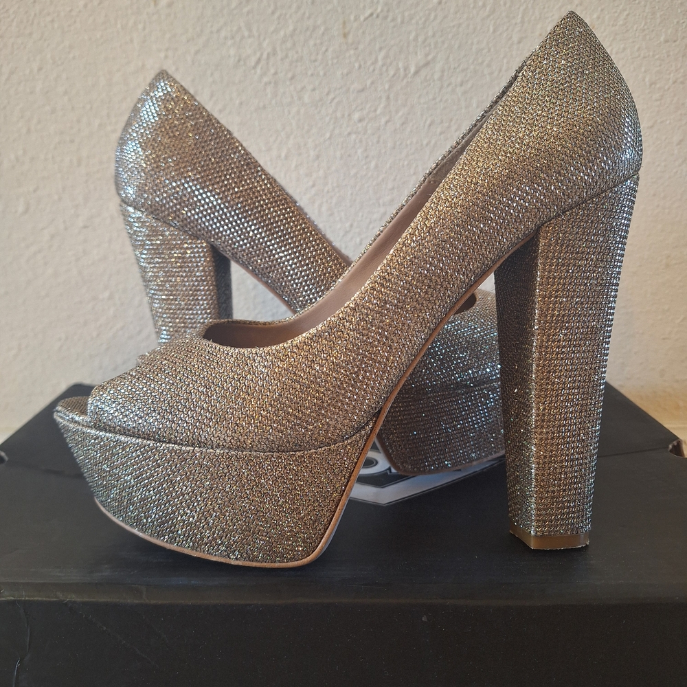 Glamorous Gold Platform Heels